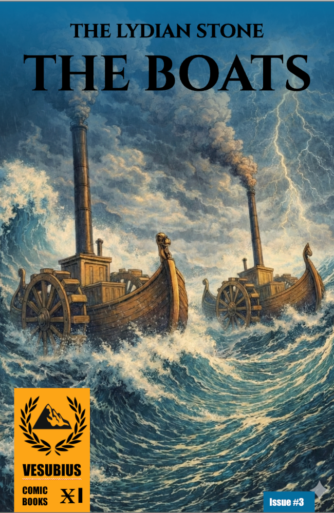The Lydian Stone Issue 3: The Boats - Steam-powered Roman fleet at sea